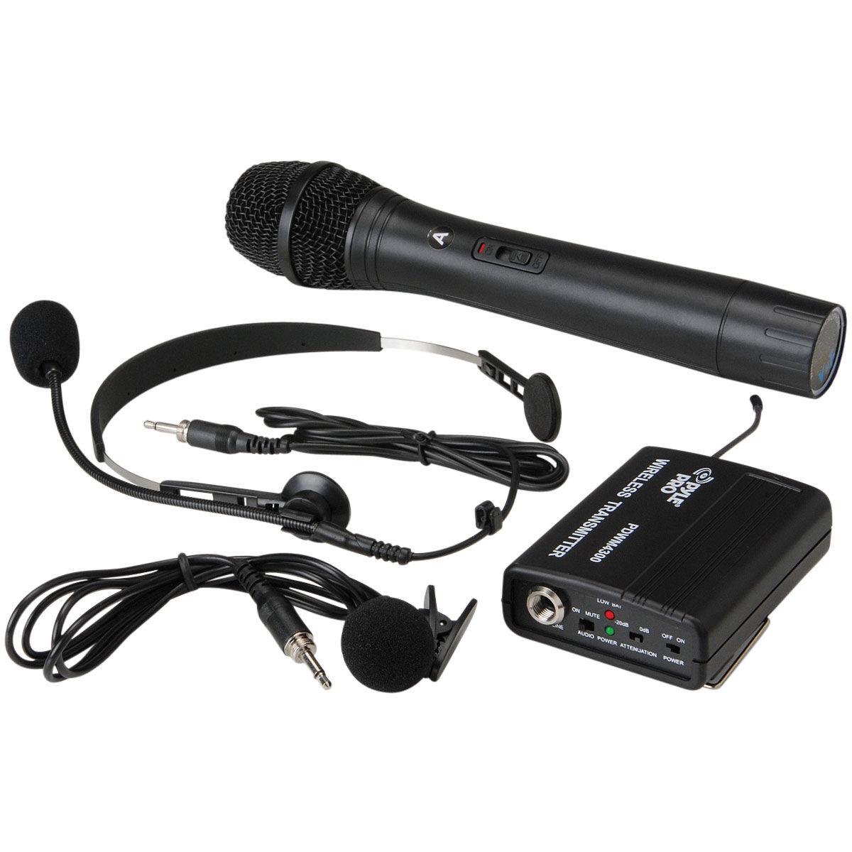 Pyle PDWM4300 4 Mic VHF Wireless Microphone System